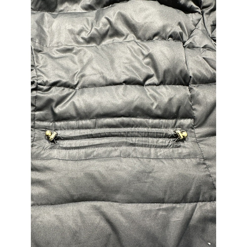 Cole Haan Signature Womens Black Down & Feather Puffer Coat Hooded Medium - Picture 9 of 16
